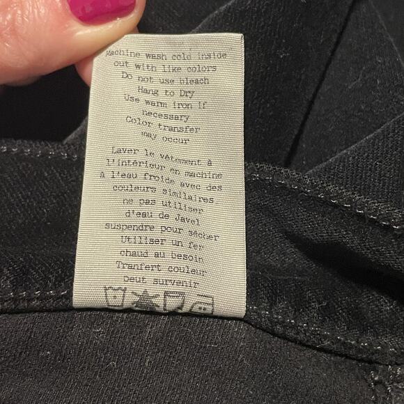 Rag & Bone Legging Jeans Womens 28 Black Velvet Skinny Stretch Pants Made USA - Picture 9 of 12